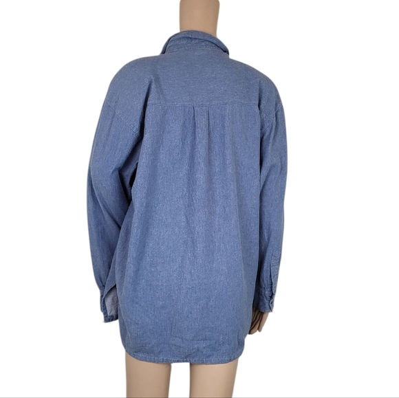 Vintage Western Denim Shirt Embroidered Cowboy Boots & Hat Women’s Button Down - Picture 2 of 4